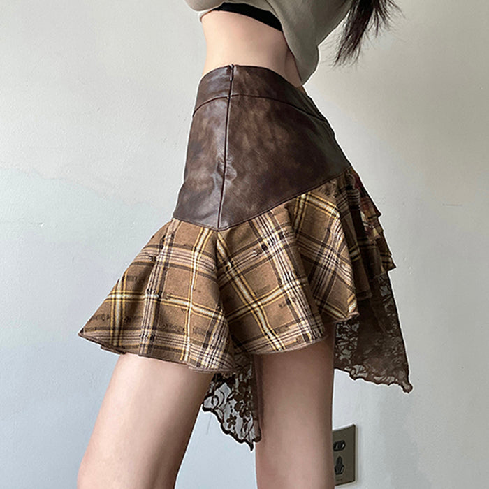 Cute Everyday Outfits, Outfit Inspo Casual Patchwork Asymmetrical Mini Skirt Cute Everyday Outfits, Outfit Inspo Casual Patchwork Asymmetrical Mini Skirt