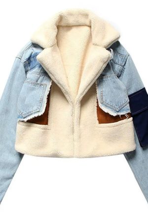 Cute Everyday Outfits, Outfit Inspo Casual Patchwork Denim Cropped Jacket