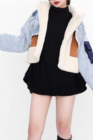 Cute Everyday Outfits, Outfit Inspo Casual Patchwork Denim Cropped Jacket