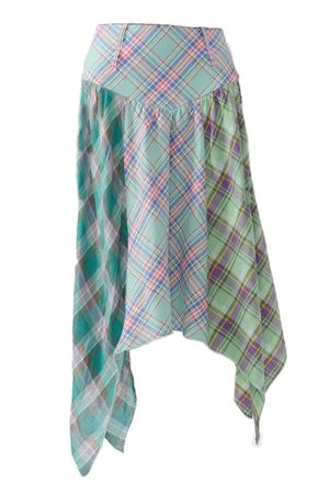 Cute Everyday Outfits, Outfit Inspo Casual Patchwork Midi Plaid Skirt