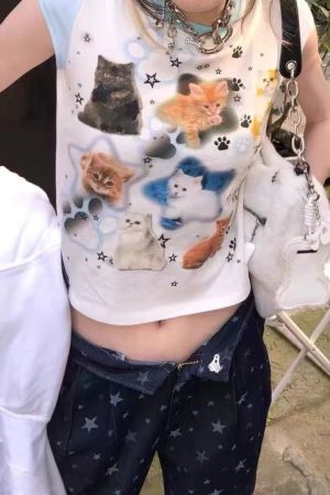 Cute Everyday Outfits, Outfit Inspo Casual Paws Crop Top