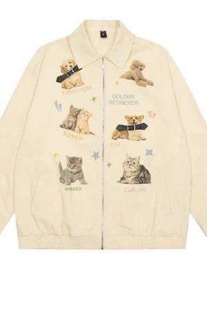 Cute Everyday Outfits, Outfit Inspo Casual Paws Pet Graphic Jacket