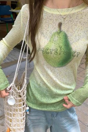Cute Everyday Outfits, Outfit Inspo Casual Pear Gradient Knit Top