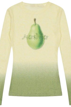 Cute Everyday Outfits, Outfit Inspo Casual Pear Gradient Knit Top