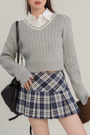 Cute Everyday Outfits, Outfit Inspo Casual Perfectly Preppy Plaid Pleated Skirt