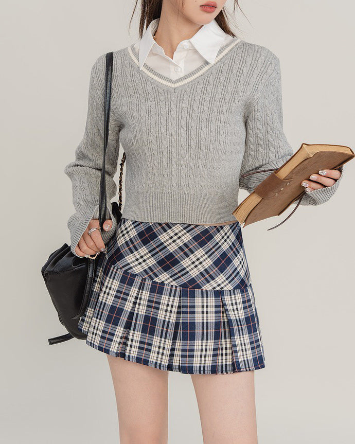 Cute Everyday Outfits, Outfit Inspo Casual Perfectly Preppy Plaid Pleated Skirt Cute Everyday Outfits, Outfit Inspo Casual Perfectly Preppy Plaid Pleated Skirt