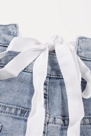 Cute Everyday Outfits, Outfit Inspo Casual Permanent Vacation Bow Tie Denim Shorts