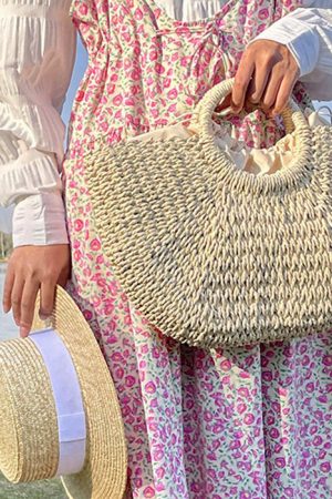 Cute Everyday Outfits, Outfit Inspo Casual Picnic Time Cottagecore Straw Bag