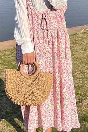 Cute Everyday Outfits, Outfit Inspo Casual Picnic Time Cottagecore Straw Bag