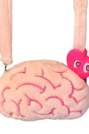 Cute Everyday Outfits, Outfit Inspo Casual Pink Brain Shoulder Bag