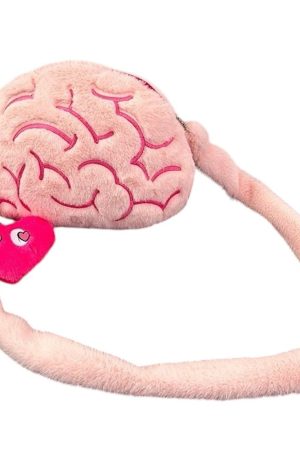 Cute Everyday Outfits, Outfit Inspo Casual Pink Brain Shoulder Bag