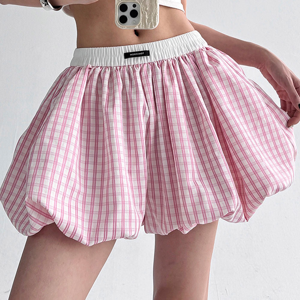 Cute Everyday Outfits, Outfit Inspo Casual Pink Gingham Balloon Skirt Cute Everyday Outfits, Outfit Inspo Casual Pink Gingham Balloon Skirt
