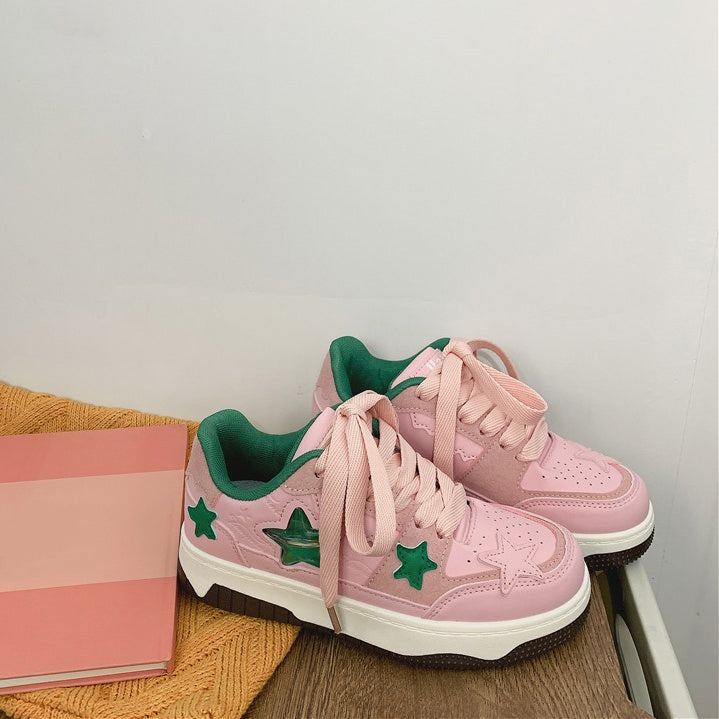 Cute Everyday Outfits, Outfit Inspo Casual Pink & Green Aesthetic Star Sneakers Cute Everyday Outfits, Outfit Inspo Casual Pink & Green Aesthetic Star Sneakers