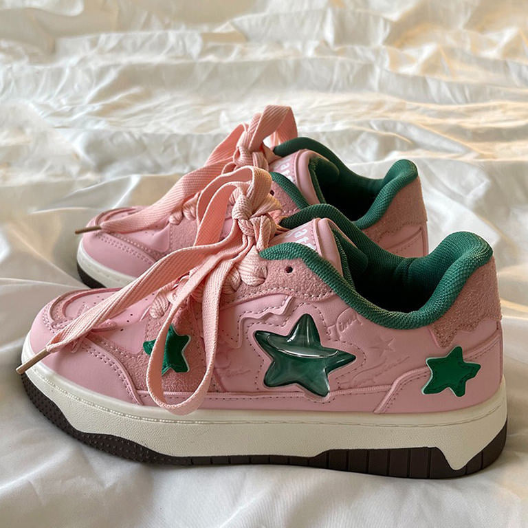 Cute Everyday Outfits, Outfit Inspo Casual Pink & Green Aesthetic Star Sneakers Cute Everyday Outfits, Outfit Inspo Casual Pink & Green Aesthetic Star Sneakers