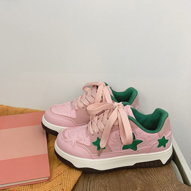 Cute Everyday Outfits, Outfit Inspo Casual Pink & Green Aesthetic Star Sneakers Cute Everyday Outfits, Outfit Inspo Casual Pink & Green Aesthetic Star Sneakers