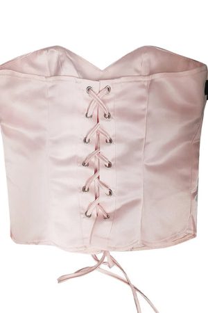 Cute Everyday Outfits, Outfit Inspo Casual Pink Satin Bow Corset