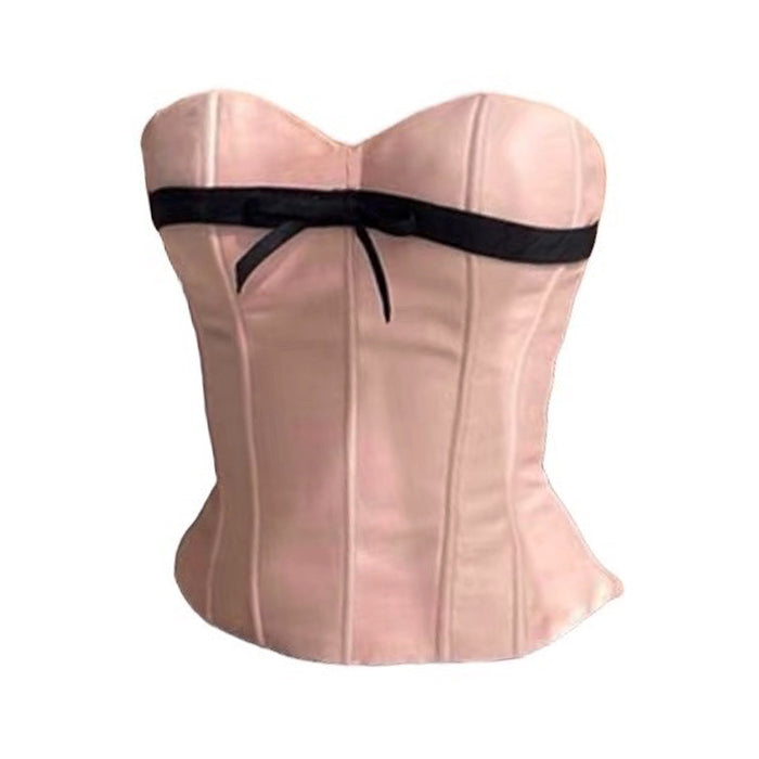 Cute Everyday Outfits, Outfit Inspo Casual Pink Satin Bow Corset