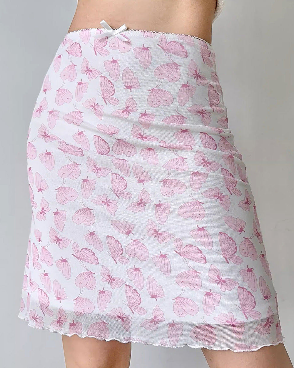 Cute Everyday Outfits, Outfit Inspo Casual Pink Sheer Butterfly Print Skirt Cute Everyday Outfits, Outfit Inspo Casual Pink Sheer Butterfly Print Skirt
