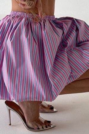 Cute Everyday Outfits, Outfit Inspo Casual Pinstripe Balloon Skirt