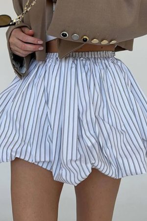 Cute Everyday Outfits, Outfit Inspo Casual Pinstripe Balloon Skirt