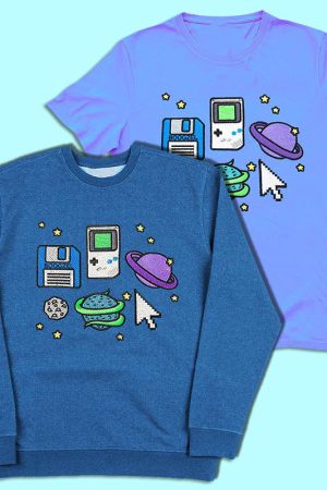 Cute Everyday Outfits, Outfit Inspo Casual Pixel Universe Sweat + Tee SET