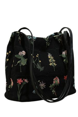 Cute Everyday Outfits, Outfit Inspo Casual Plant Mom Aesthetic Flower Embroidery Bag