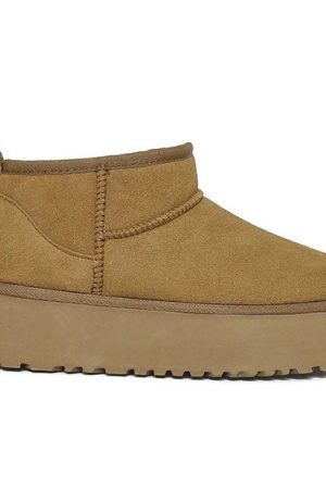Cute Everyday Outfits, Outfit Inspo Casual Platform Sheepskin Boot