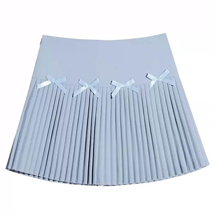 Cute Everyday Outfits, Outfit Inspo Casual Playful Bows Pleated Mini Skirt