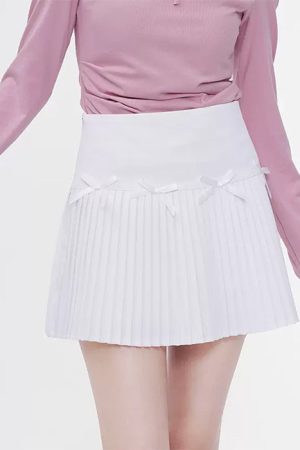 Cute Everyday Outfits, Outfit Inspo Casual Playful Bows Pleated Mini Skirt
