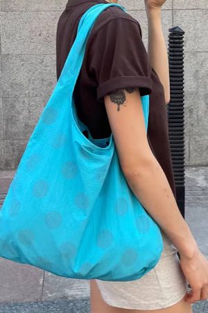 Cute Everyday Outfits, Outfit Inspo Casual Polka Dot Reversible Tote Bag