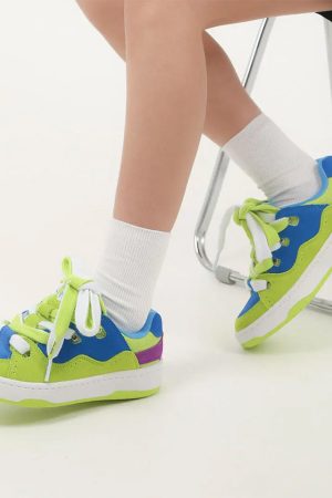 Cute Everyday Outfits, Outfit Inspo Casual Pop Color Skater Sneakers