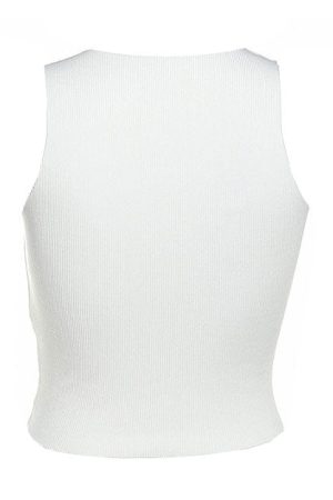 Cute Everyday Outfits, Outfit Inspo Casual Portrait Mode Button Ribbed Top