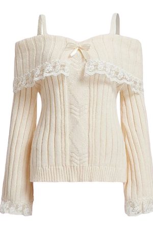 Cute Everyday Outfits, Outfit Inspo Casual Portrait Mode Lace Sweater