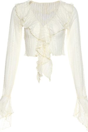 Cute Everyday Outfits, Outfit Inspo Casual Portrait Mode Ruffle Lace Top