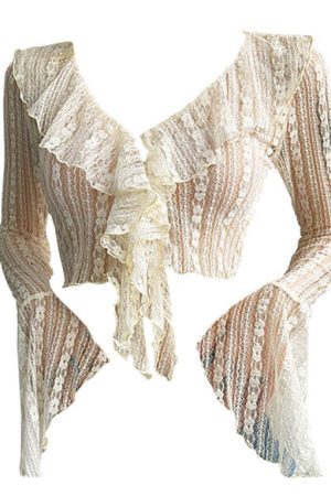 Cute Everyday Outfits, Outfit Inspo Casual Portrait Mode Ruffle Lace Top