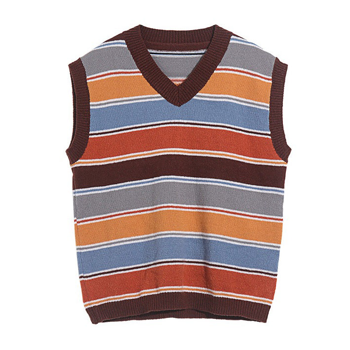 Cute Everyday Outfits, Outfit Inspo Casual Prep School Striped Knit Vest
