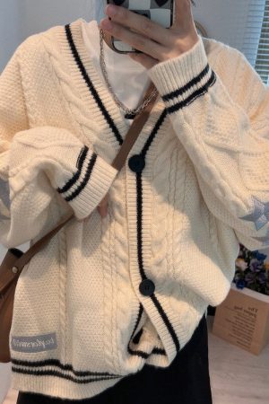 Cute Everyday Outfits, Outfit Inspo Casual Preppy Aesthetic Star Cardigan