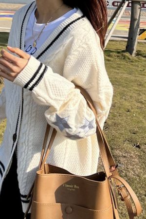 Cute Everyday Outfits, Outfit Inspo Casual Preppy Aesthetic Star Cardigan