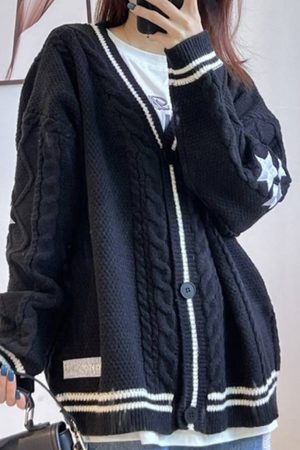 Cute Everyday Outfits, Outfit Inspo Casual Preppy Aesthetic Star Cardigan