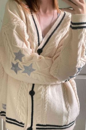 Cute Everyday Outfits, Outfit Inspo Casual Preppy Aesthetic Star Cardigan