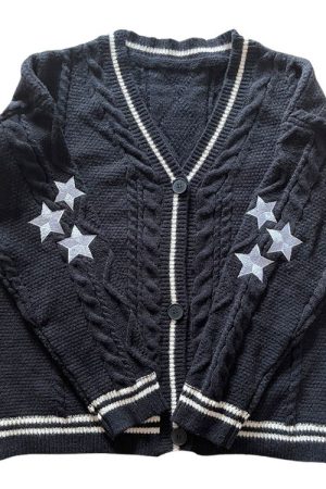 Cute Everyday Outfits, Outfit Inspo Casual Preppy Aesthetic Star Cardigan
