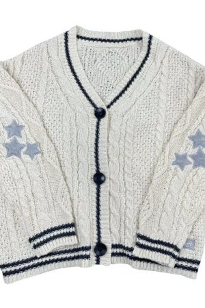 Cute Everyday Outfits, Outfit Inspo Casual Preppy Aesthetic Star Cardigan