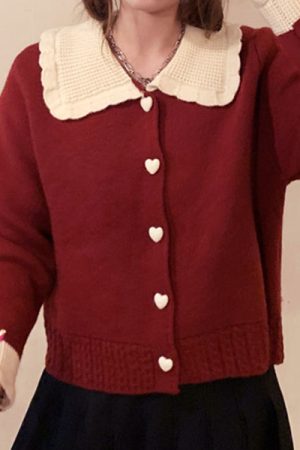 Cute Everyday Outfits, Outfit Inspo Casual Preppy Collar Knit Cardigan