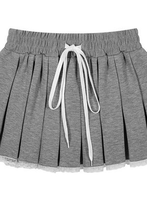 Cute Everyday Outfits, Outfit Inspo Casual Preppy Drawstring Mini Skirt