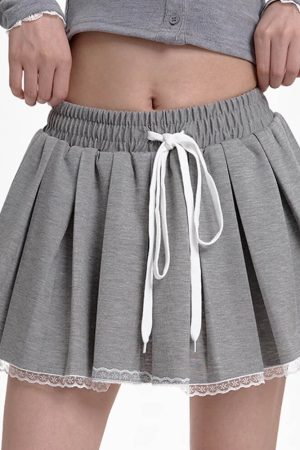 Cute Everyday Outfits, Outfit Inspo Casual Preppy Drawstring Mini Skirt