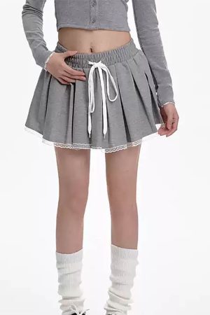 Cute Everyday Outfits, Outfit Inspo Casual Preppy Drawstring Mini Skirt