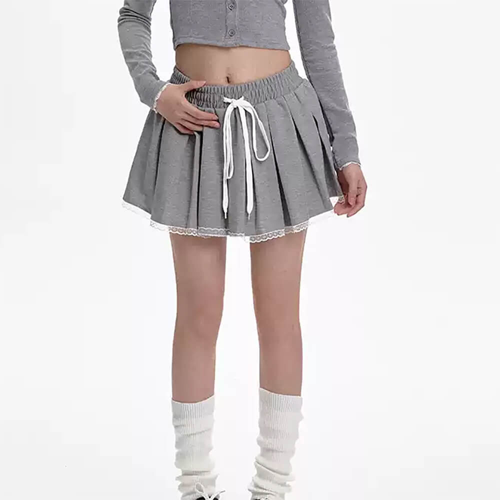 Cute Everyday Outfits, Outfit Inspo Casual Preppy Drawstring Mini Skirt Cute Everyday Outfits, Outfit Inspo Casual Preppy Drawstring Mini Skirt