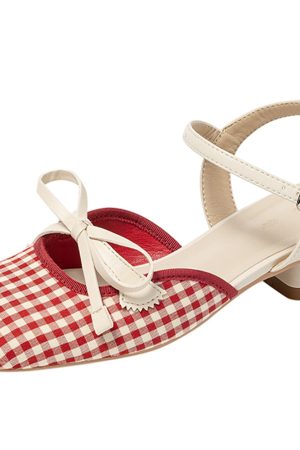 Cute Everyday Outfits, Outfit Inspo Casual Preppy Gingham Bow Sandals