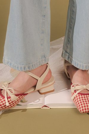 Cute Everyday Outfits, Outfit Inspo Casual Preppy Gingham Bow Sandals
