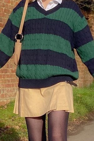 Cute Everyday Outfits, Outfit Inspo Casual Preppy Girl Striped Jumper